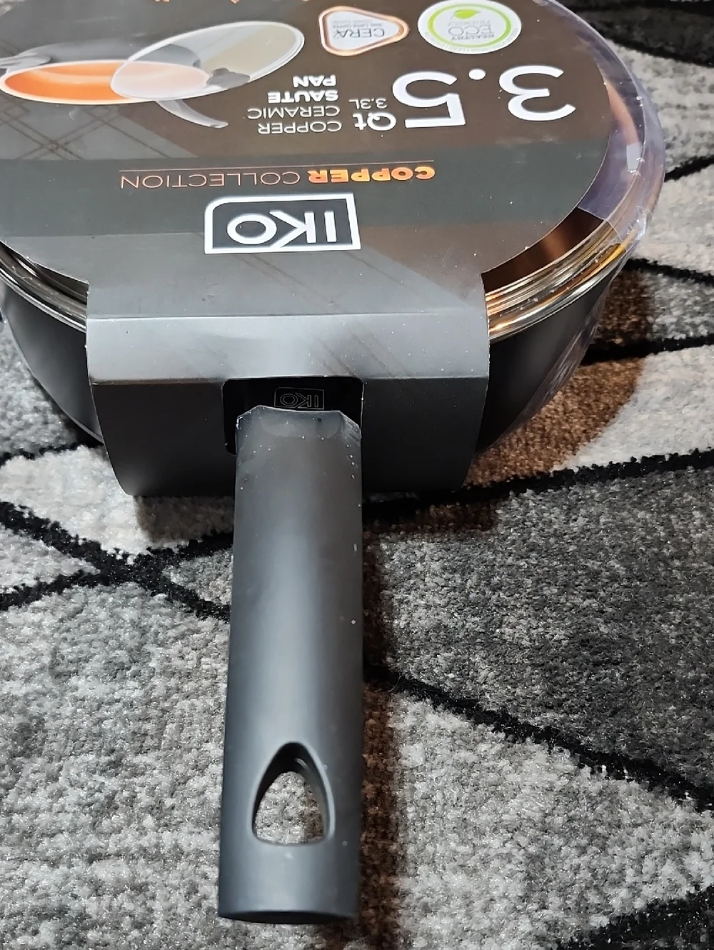 IKO COPPER COLLECTION 3.5 QUART COPPER CERAMIC SAUTE PAN & LID